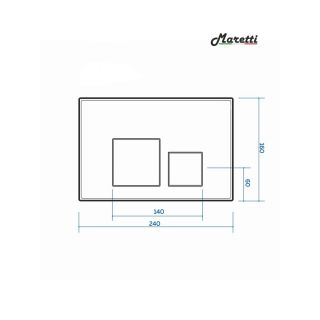 Клавиша смыва Maretti Katrina AC12KA-015, хром